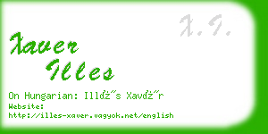 xaver illes business card